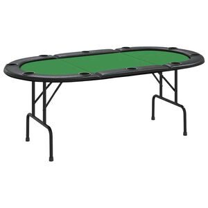 vidaXL Mesa de p&oacute;quer plegable para 10 jugadores verde 207x106x76 cm