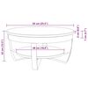 vidaXL Mesa de centro de madera de mango rugosa 65x32 cm