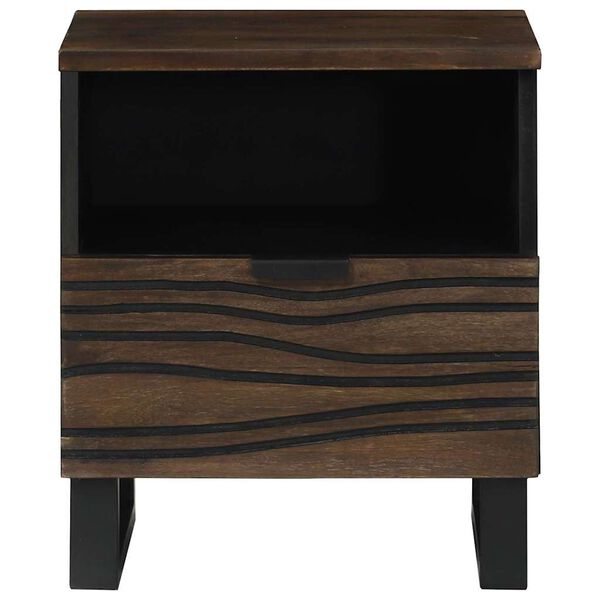vidaXL Armario de Noche Nogal 40 x 33 x 46 cm Madera maciza de Acacia