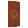vidaXL Adorno de pared de jard&iacute;n acero corten dise&ntilde;o sol 105x55 cm