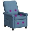 vidaXL Sill&oacute;n de masaje reclinable Azul 69 x 95 x 101 cm Tela