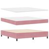 vidaXL Cama tipo Box Spring con colch&oacute;n Rosa 200 x 180 cm Poli&eacute;ster