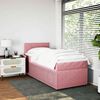 vidaXL Cama box spring con colch&oacute;n terciopelo rosa 90x190 cm