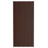 vidaXL Panel de tejado acero galvanizado marrón 36 unidades 100x45 cm