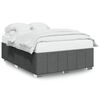 vidaXL Estructura de cama sin colch&oacute;n tela gris oscuro 140x200 cm