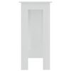 vidaXL Mesa bar con estante contrachapada blanco brillo 102x50x103,5cm
