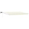 vidaXL Toldo manual retr&aacute;ctil con LEDs Crema y Blanco 4 x 3 m