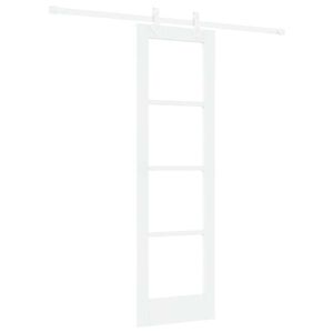 vidaXL Puerta Corredera 61 x 198,5 cm Madera de pino maciza y vidrio