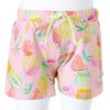 Pantalón corto infantil con cordón rosa suave 140
