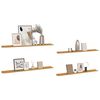 vidaXL Estante de pared con estante 4 pcs Beige 115 x 9 x 3 cm