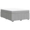 vidaXL Cama box spring con colch&oacute;n tela gris claro 140x200 cm
