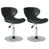 vidaXL Sillas de comedor 2 unidades cuero sint&eacute;tico negro