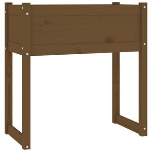 vidaXL Jardinera madera maciza de pino marr&oacute;n miel 78x40x81 cm