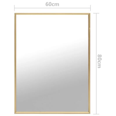 vidaXL Espejo dorado 80x60 cm