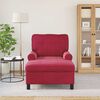 vidaXL Sill&oacute;n reclinable Rojo vino 91 x 157 x 91 cm Terciopelo