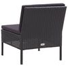 vidaXL Set muebles de jard&iacute;n 8 piezas y cojines rat&aacute;n sint&eacute;tico negro