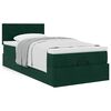 vidaXL Estructura de cama otomana colch&oacute;n terciopelo verde oscuro