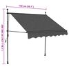 vidaXL Toldo manual retr&aacute;ctil con LED gris antracita 150 cm