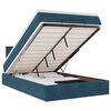 vidaXL Estructura de cama otomana colch&oacute;n terciopelo azul oscuro