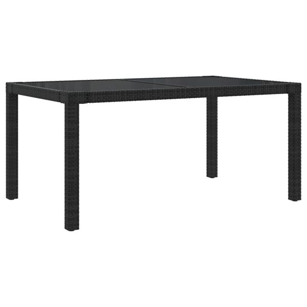 vidaXL Juego de comedor de jard&iacute;n 7 piezas rat&aacute;n sint&eacute;tico negro