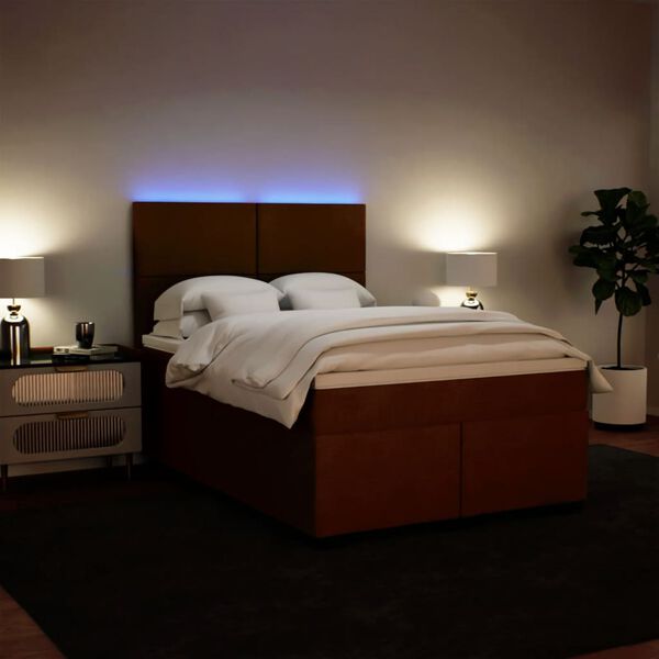 vidaXL Cama box spring con colch&oacute;n terciopelo rosa 140x200 cm