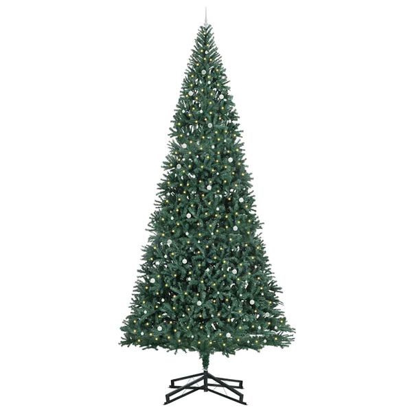 vidaXL Árbol de Navidad Artificial Pre-iluminado con Juego de Bolas
