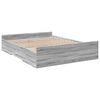 vidaXL Cama con cajones madera ingenier&iacute;a gris Sonoma 140x200 cm