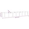 vidaXL Jardinera arriate acero galvanizado plata 296x80x36 cm
