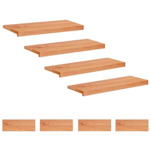 vidaXL Alfombras para escalones 8 uds. 80 x 30 x 2 cm Barniz