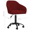 vidaXL Sillas de comedor giratorias 4 unidades terciopelo rojo tinto