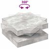 vidaXL Mesa de centro giratoria 360 grados gris hormig&oacute;n 70x70x34,5 cm