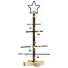 vidaXL &Aacute;rbol de Navidad de metal con soporte Negro 59,5 cm