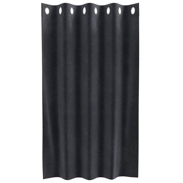 vidaXL Cortinas opacas 2 pcs Gris oscuro 140 x 140 cm Terciopelo