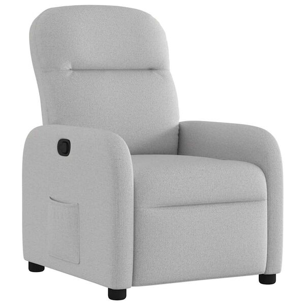 vidaXL Sill&oacute;n reclinable de tela gris nube
