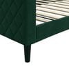 vidaXL Sof&aacute; cama sin colch&oacute;n terciopelo verde oscuro 100x200 cm