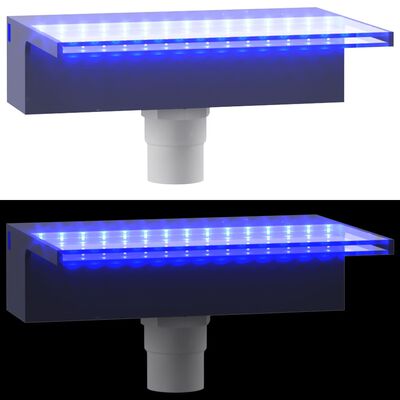 vidaXL Fuente cascada con LED RGB acrílico 30cm