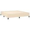 vidaXL Cama box spring con colch&oacute;n tela color crema 160x200 cm