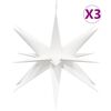 vidaXL L&aacute;mparas de Navidad LED plegables 3 unidades blanco 57 cm