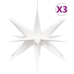 vidaXL L&aacute;mparas de Navidad LED plegables 3 unidades blanco 57 cm