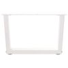 vidaXL Patas para mesa de centro en forma de V (2 unidades), color blanco, 60 x (30-31,3) cm, acero