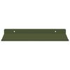 vidaXL Estante flotante 4 pcs Verde Oliva 30 x 18 x 2,5 cm Acero