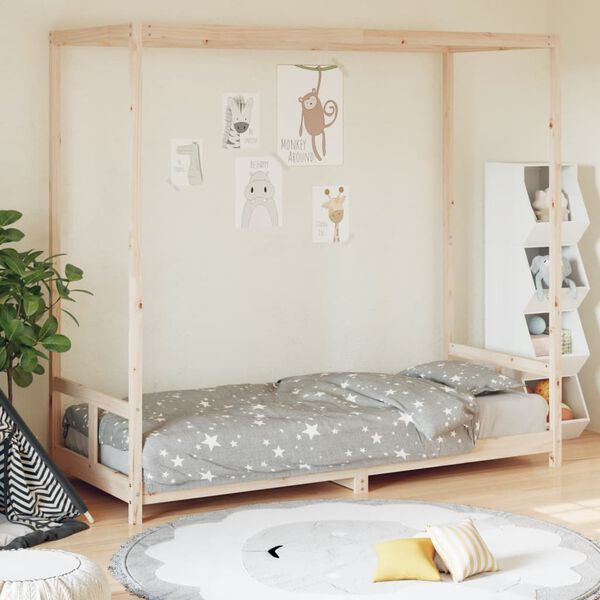 vidaXL Estructura de cama para niños madera maciza de pino 80x200 cm