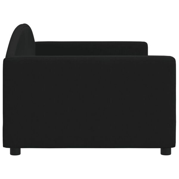 vidaXL Sof&aacute; cama sin colch&oacute;n tela negro 90x200 cm