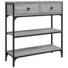 vidaXL Mesa consola madera de ingenier&iacute;a gris Sonoma 72,5x25x75 cm