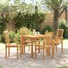 vidaXL Silla de Jardín Apilable Marrón 62.5 x 54.5 x 95.5 cm