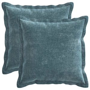vidaXL Funda de almohada 2 uds. HOUTEN Azul 30 x 30 cm Tela Chenille