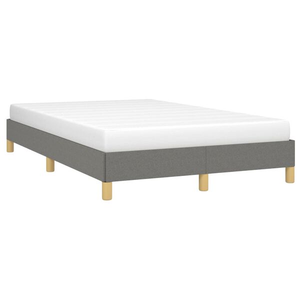 vidaXL Estructura de cama sin colchón tela gris oscuro 120x200 cm