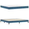 vidaXL Cama tipo Box Spring con colch&oacute;n Azul Oscuro 200 x 220 cm tela