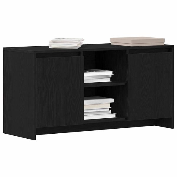 vidaXL Gabinete de TV Roble Negro 102 x 37,5 x 52,5 cm