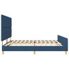 vidaXL Estructura de cama con cabecera Azul 200 x 200 cm tela